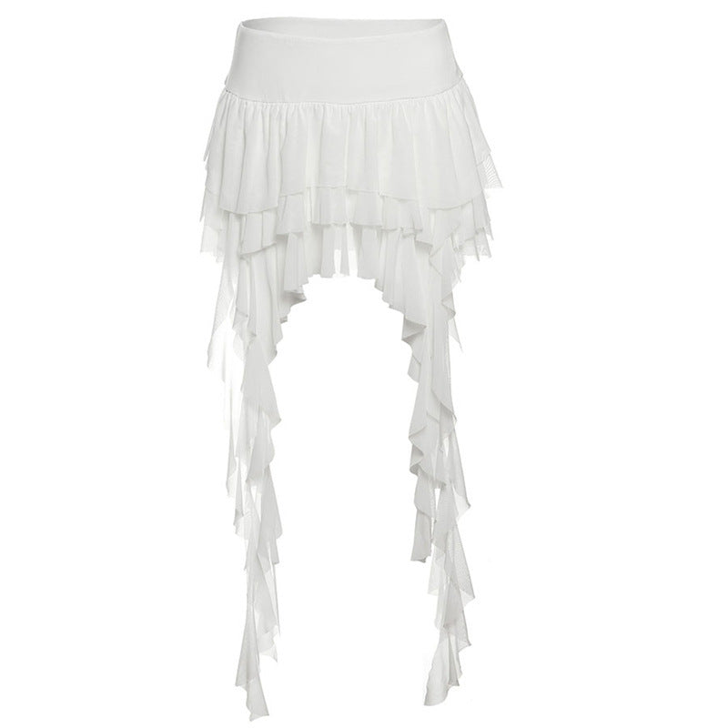 Pure Hot Girl High Waist All-matching Irregular Skirt