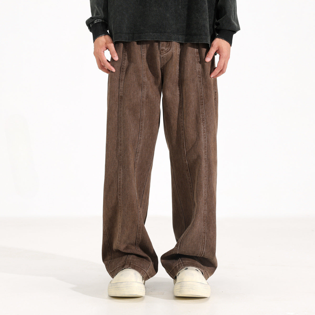 Maillard American Retro Drooping Straight Jeans