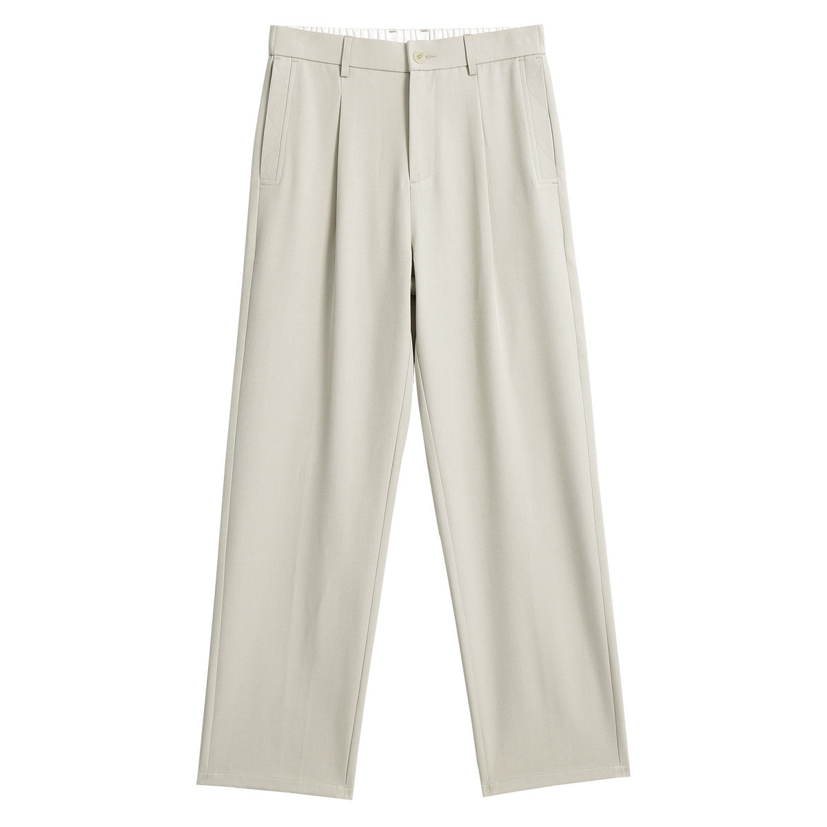 Anti-Wrinkle Woven Casual Loose Straight Drooping Suit Pants