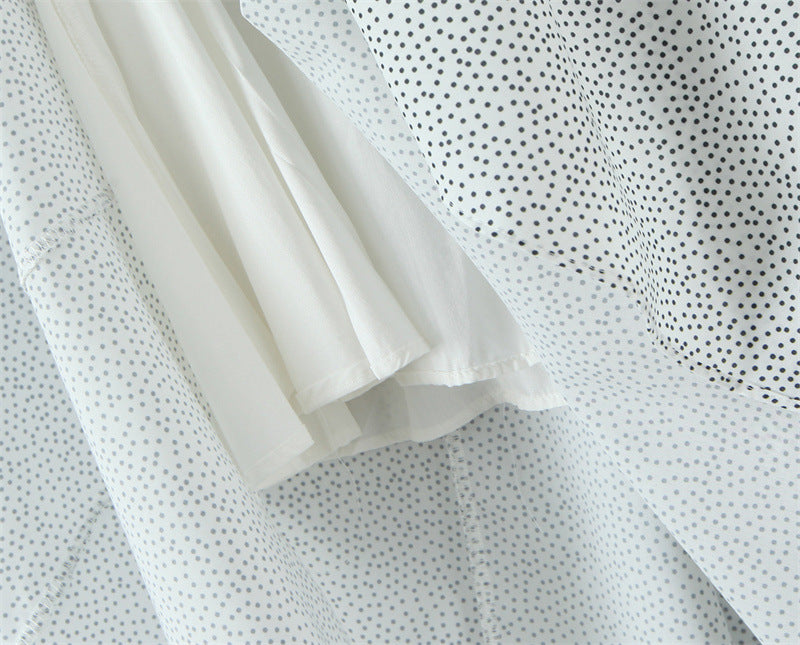 Retro Cotton Halter Mid-length Dress