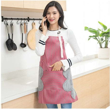 Women Aprons Waterproof Adjustable Neck Strap Absorbent Cooking Gardening BBQ Baking Sleeveless Kitchen Apron With Pocket