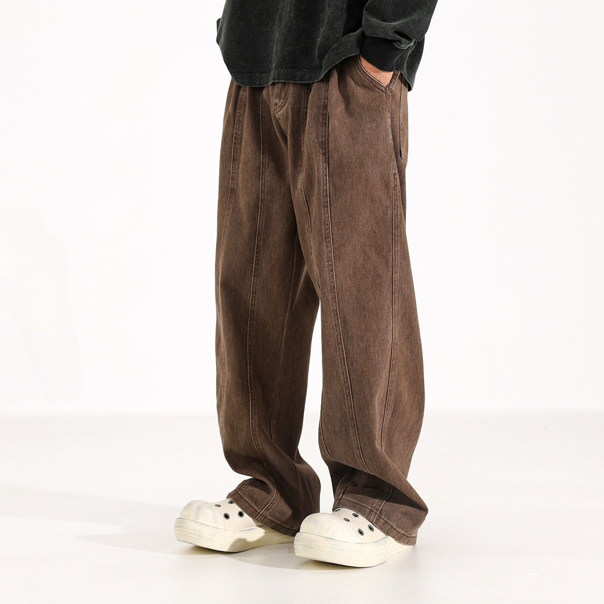 Maillard American Retro Drooping Straight Jeans