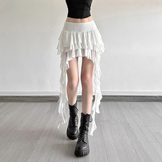 Pure Hot Girl High Waist All-matching Irregular Skirt
