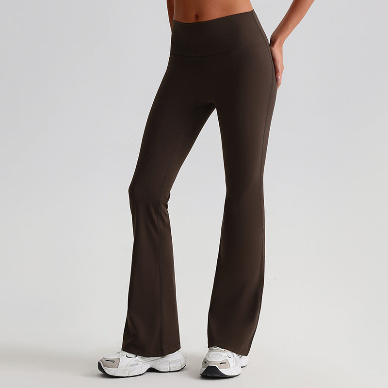 Wide-leg Bell-bottoms Tight Nude Feel Hip Raise Yoga Pants