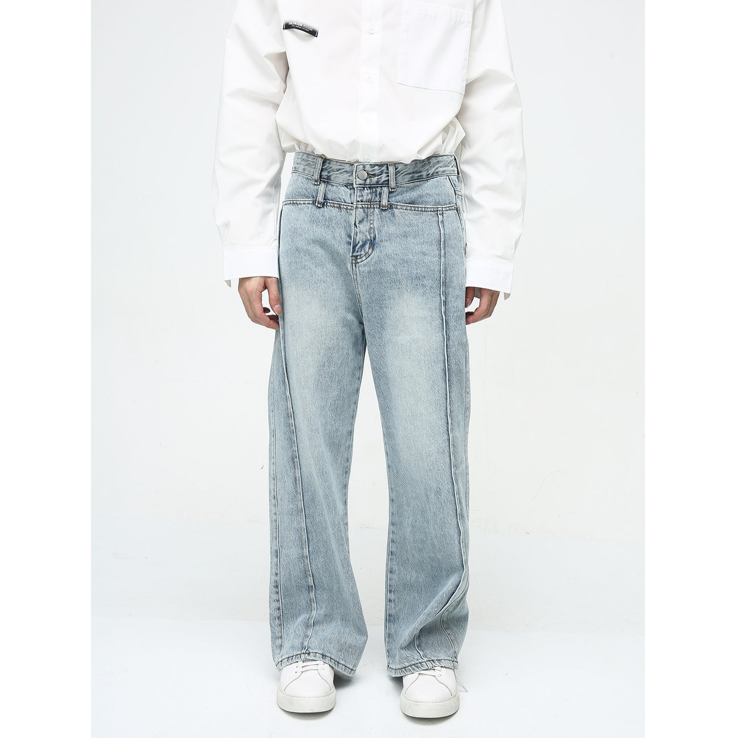 Men's American-style Retro Casual Worn Looking Washed-out Jeans