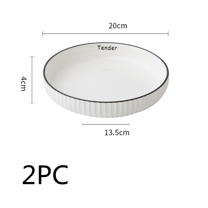 Vintage Ceramic Stir-fry Plate Salad Plate Slightly Concealer