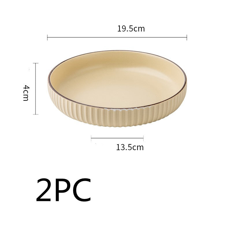 Vintage Ceramic Stir-fry Plate Salad Plate Slightly Concealer